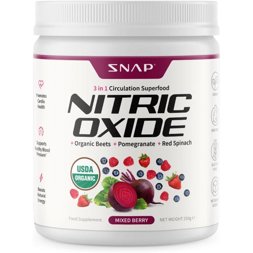 SNAP Nitric Oxide Powder - Mixed Berry-30 servings-N101 Nutrition