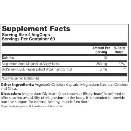 Solaray Magnesium Glycinate 350 mg-N101 Nutrition