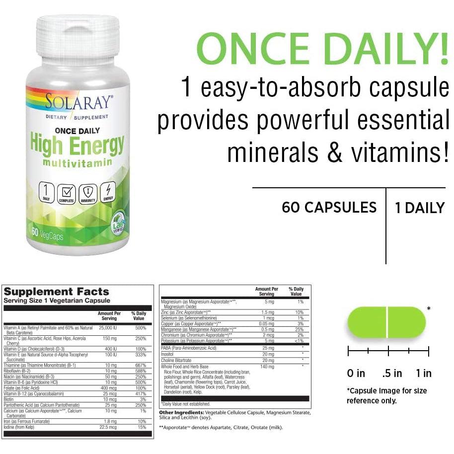 Solaray Once Daily High Energy Multivitamin-N101 Nutrition