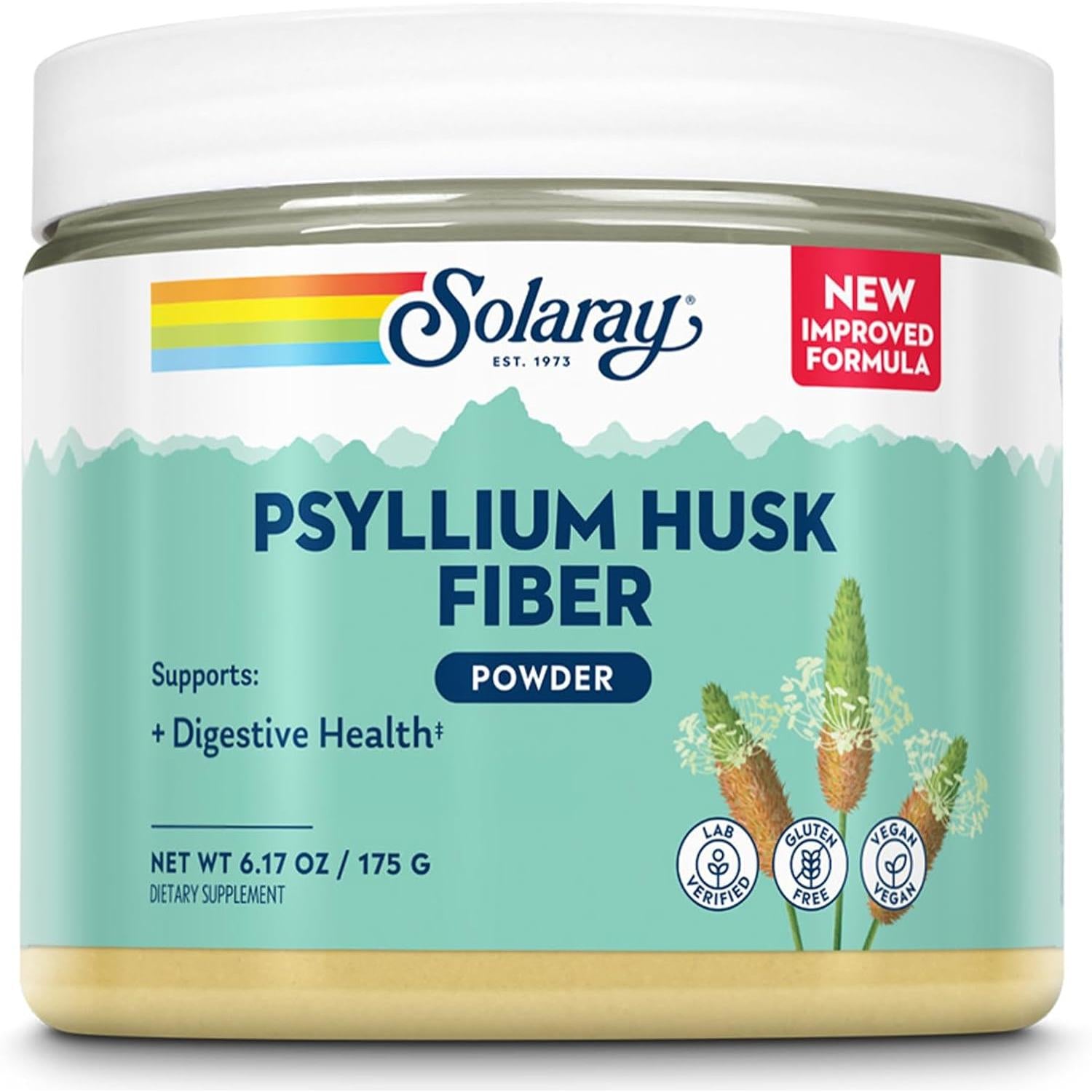 Solaray Psyllium Husk Fiber-6.17 oz (175 g)-N101 Nutrition