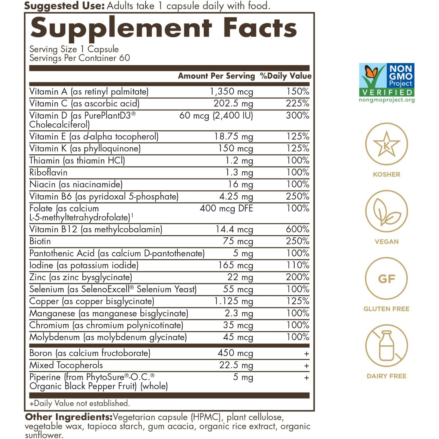 Solgar One Daily Men's Multi 50+-N101 Nutrition