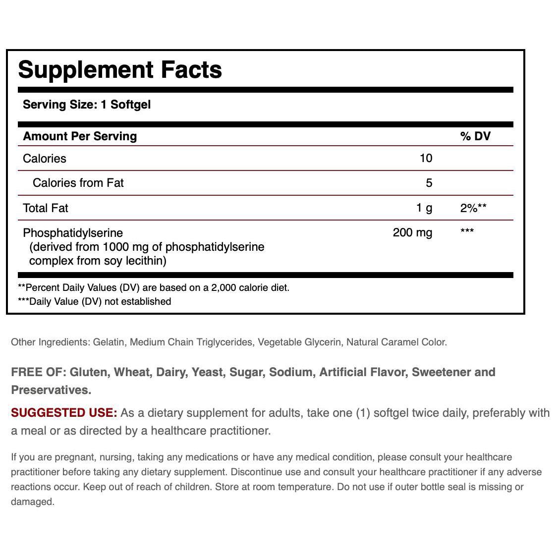 Solgar Phosphatidylserine 200 mg-N101 Nutrition