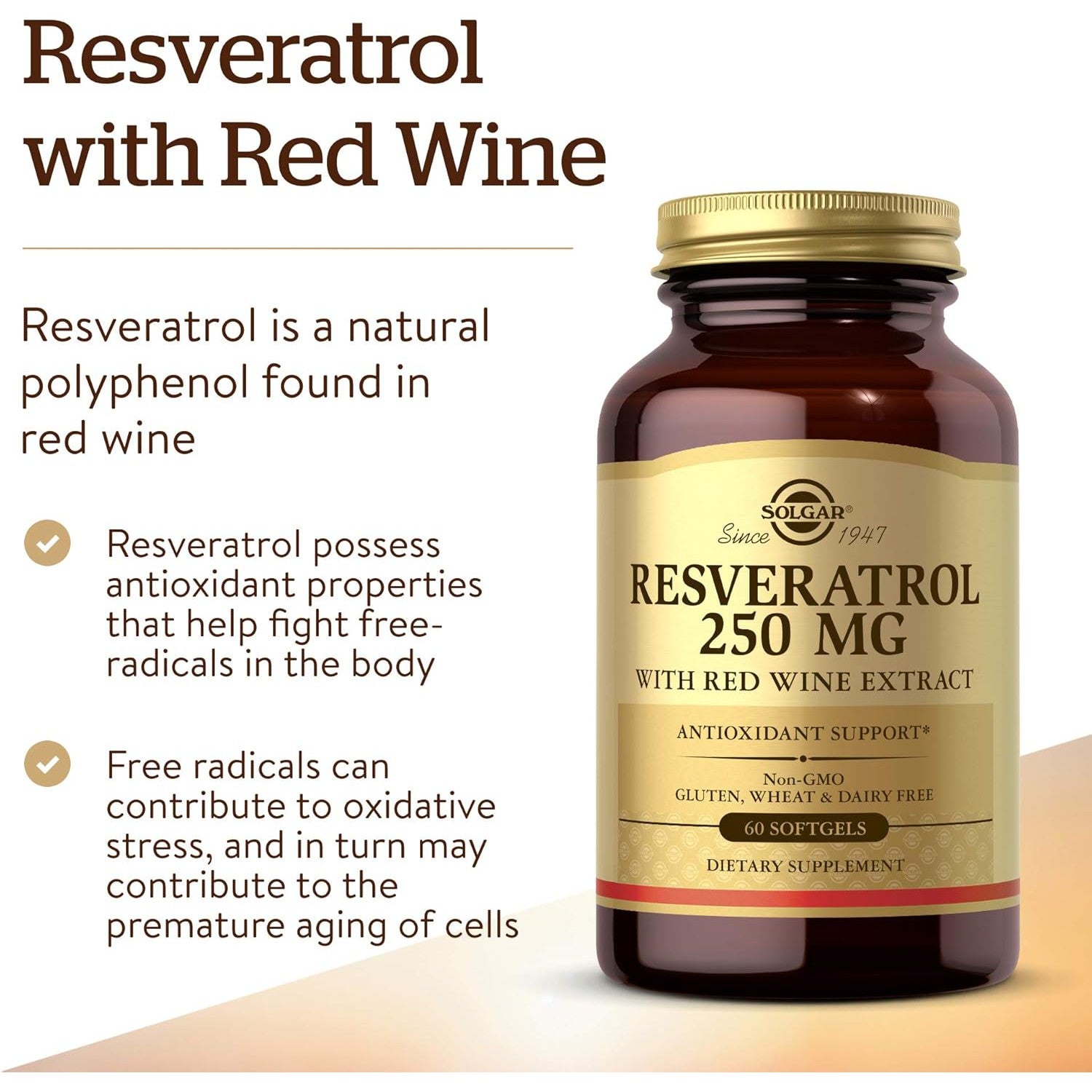 Solgar Resveratrol 250 mg with Red Wine Extract-N101 Nutrition