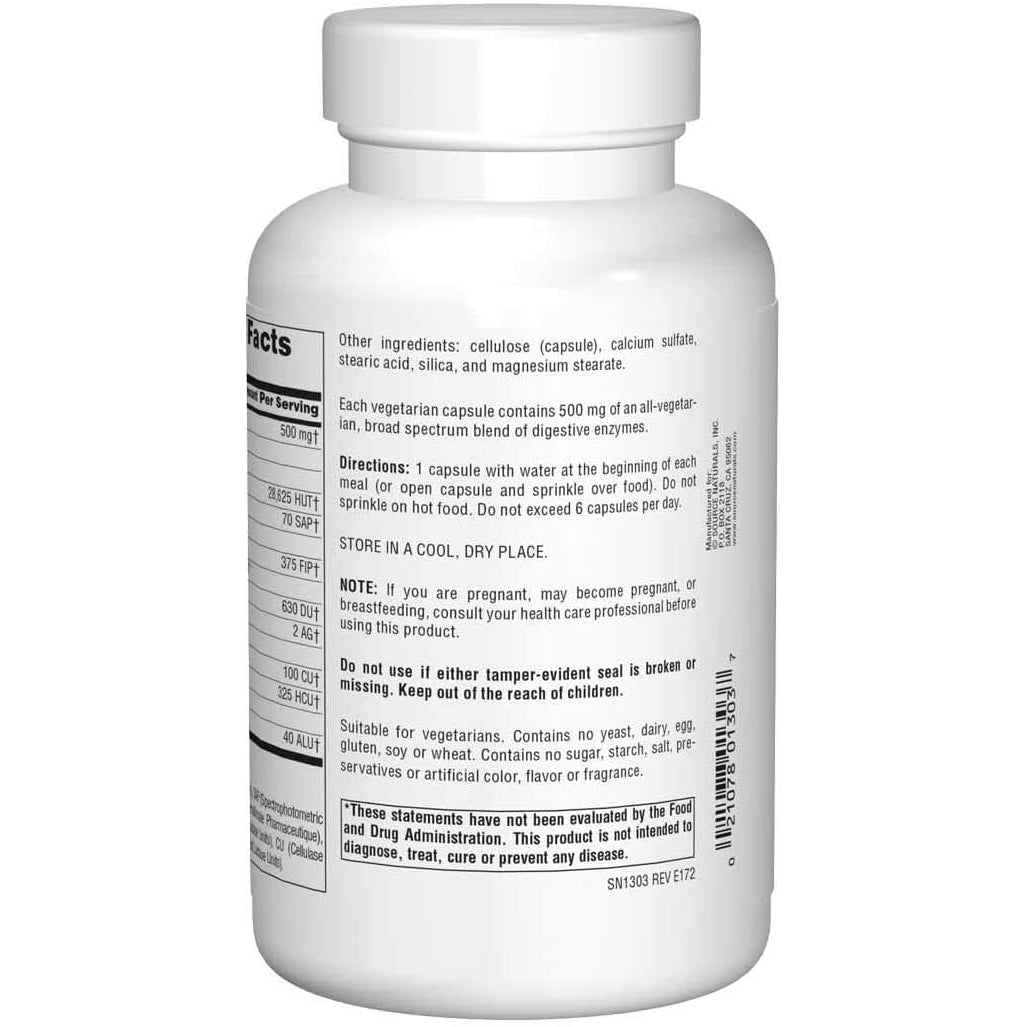Source Naturals Daily Essential Enzymes (Vegetarian) 500 mg-N101 Nutrition