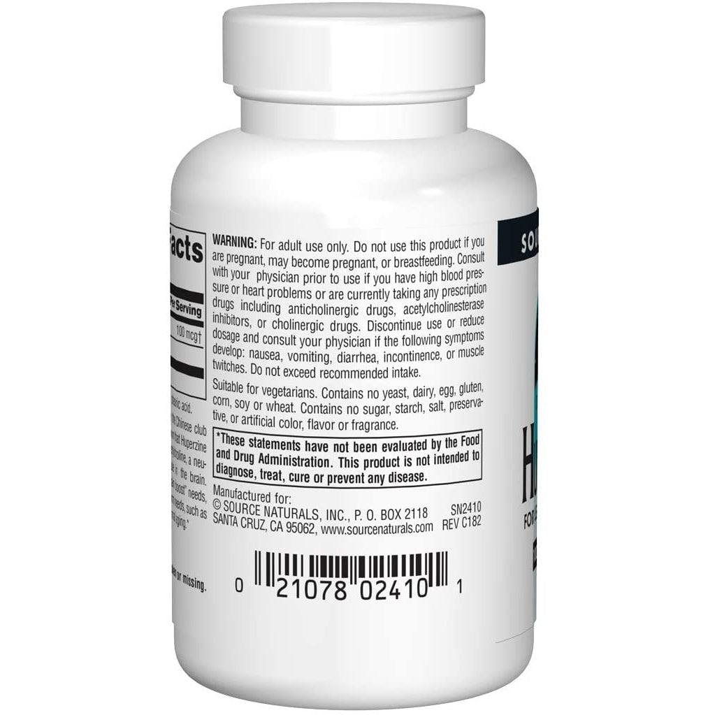Source Naturals Huperzine A 200 mg-N101 Nutrition