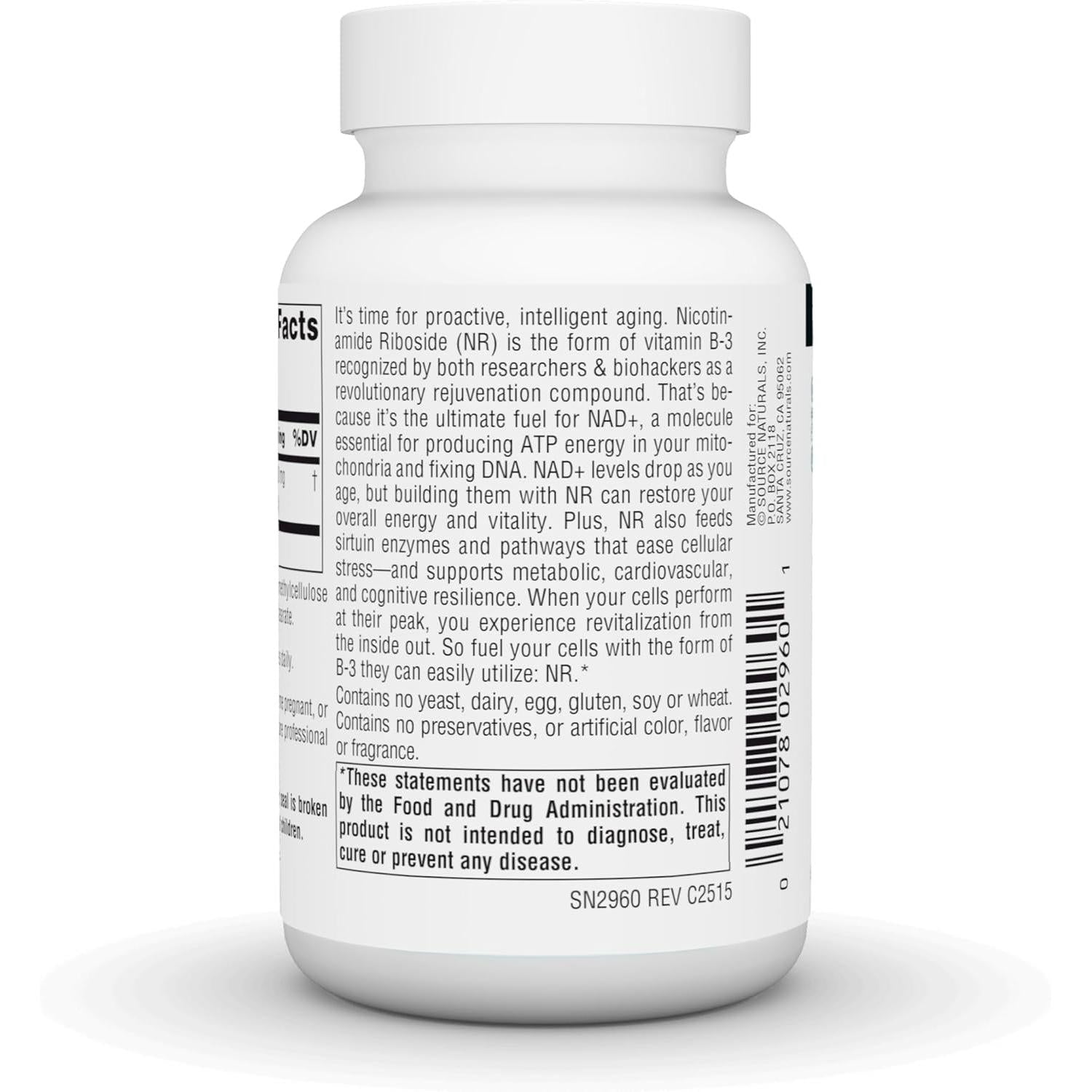 Source Naturals NR (Nicotinamide Riboside) 300 mg-N101 Nutrition