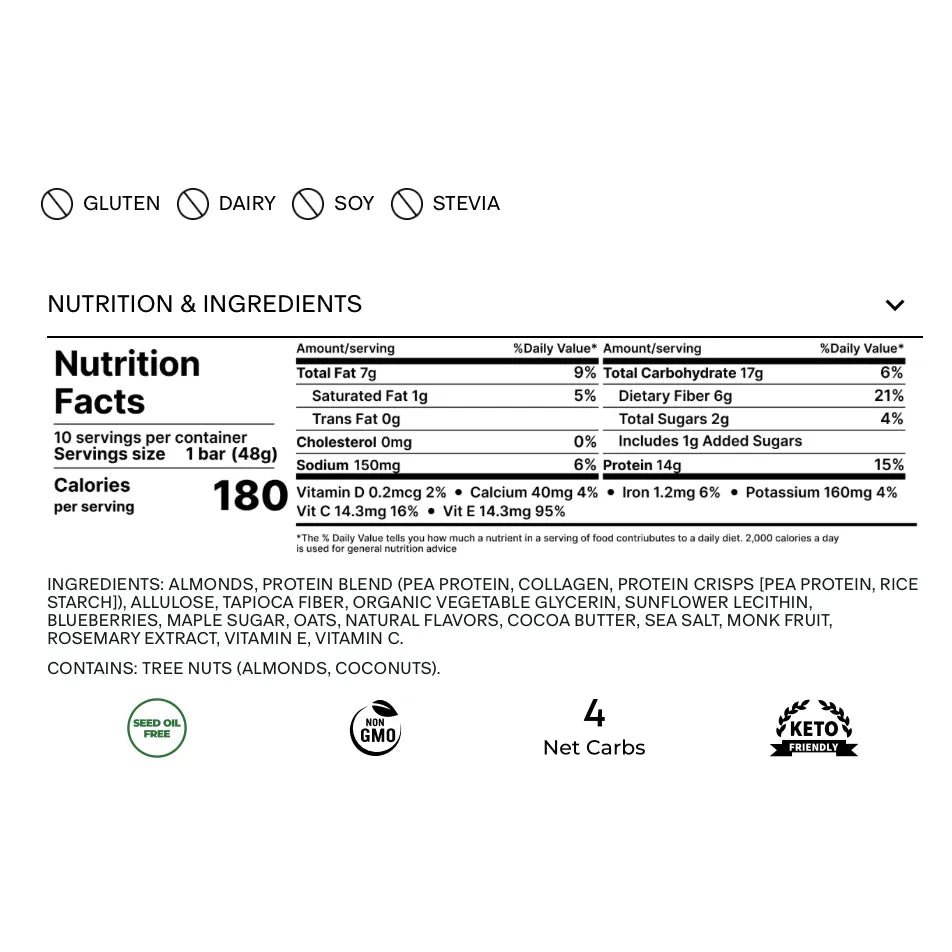 Stars + Honey Collagen Protein Bar-N101 Nutrition