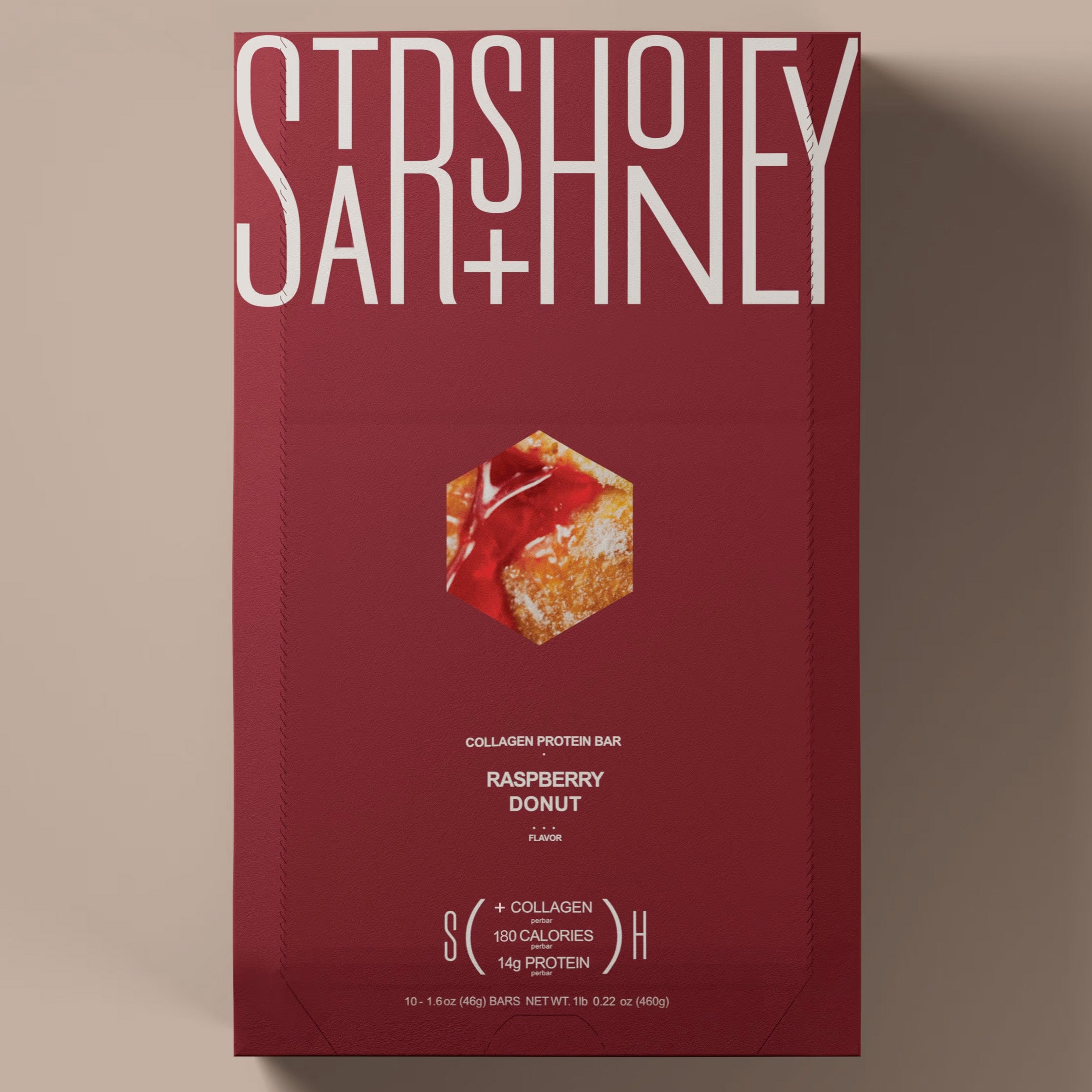 Stars + Honey Collagen Protein Bar-Box (10 bars)-Raspberry Donut-N101 Nutrition