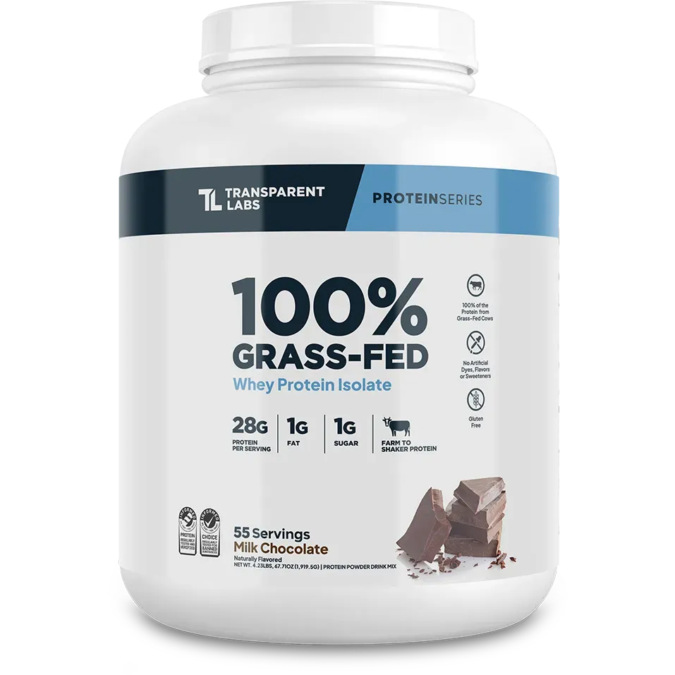 Transparent Labs 100% Grass-Fed Whey Protein Isolate (55 servings)-N101 Nutrition