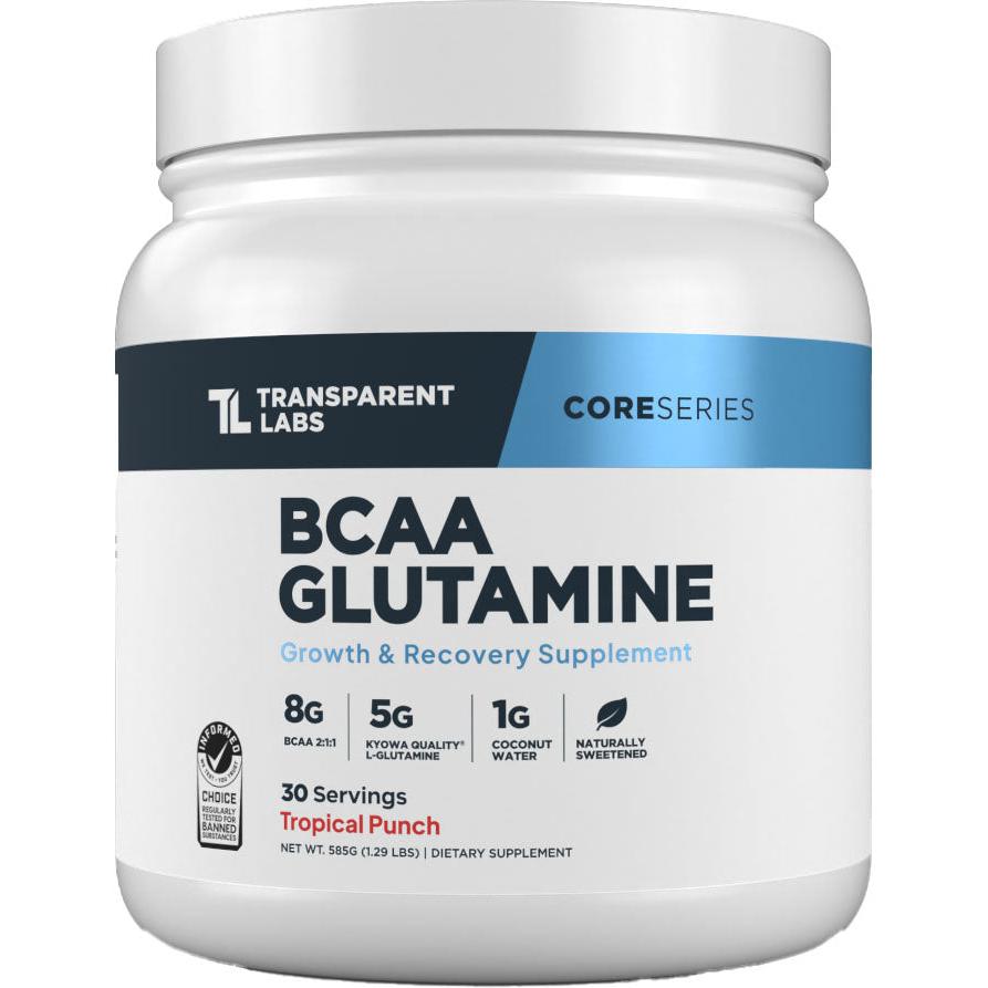 Transparent Labs BCAA Glutamine-30 servings-Tropical Punch-N101 Nutrition