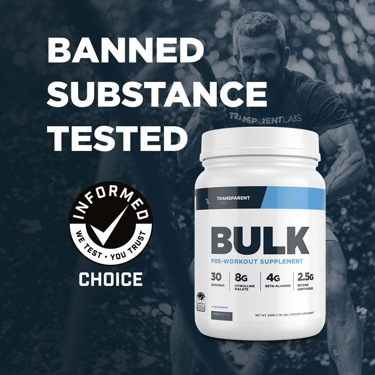 Transparent Labs BULK Clinically Dosed Pre-Training Formula-N101 Nutrition