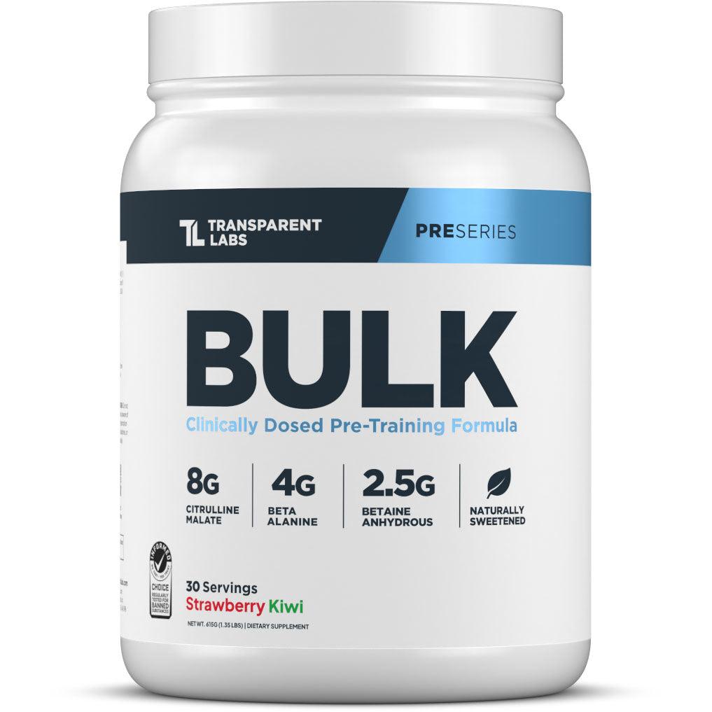 Transparent Labs BULK Clinically Dosed Pre-Training Formula-30 servings-Strawberry Kiwi-N101 Nutrition
