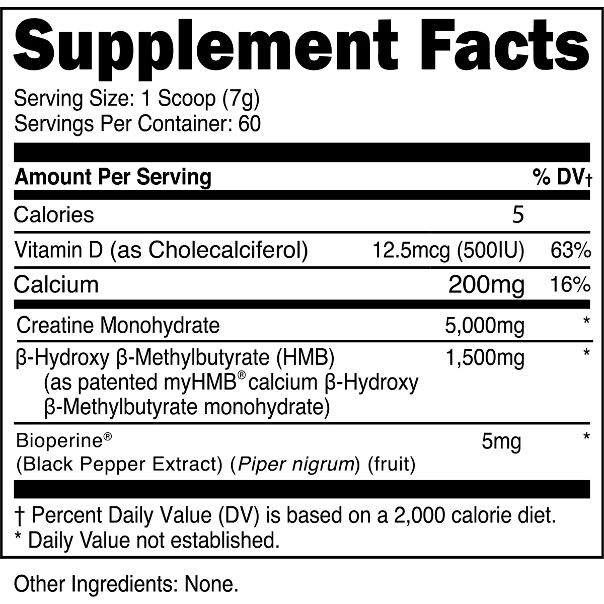 Transparent Labs Creatine HMB-N101 Nutrition