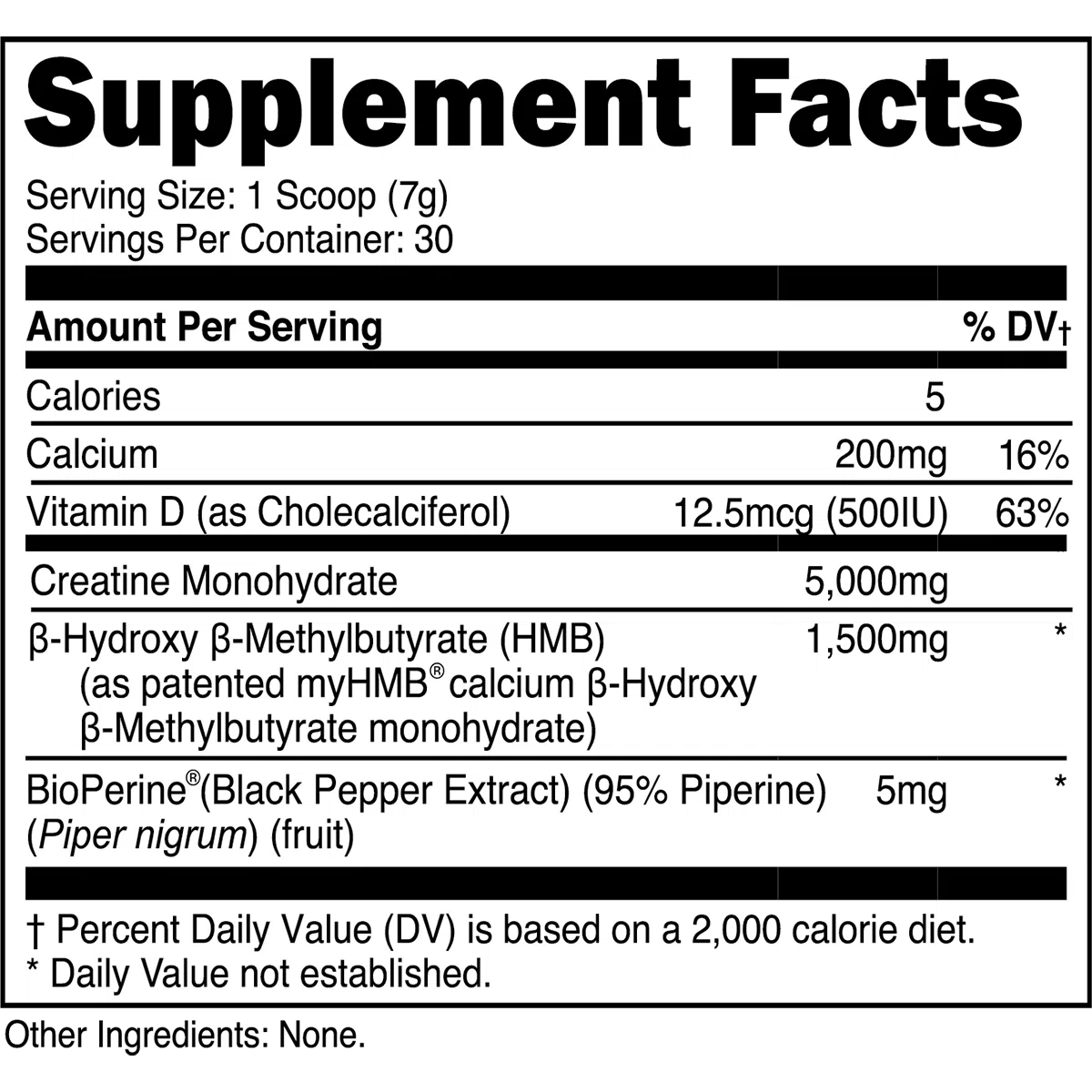 Transparent Labs Creatine HMB-N101 Nutrition