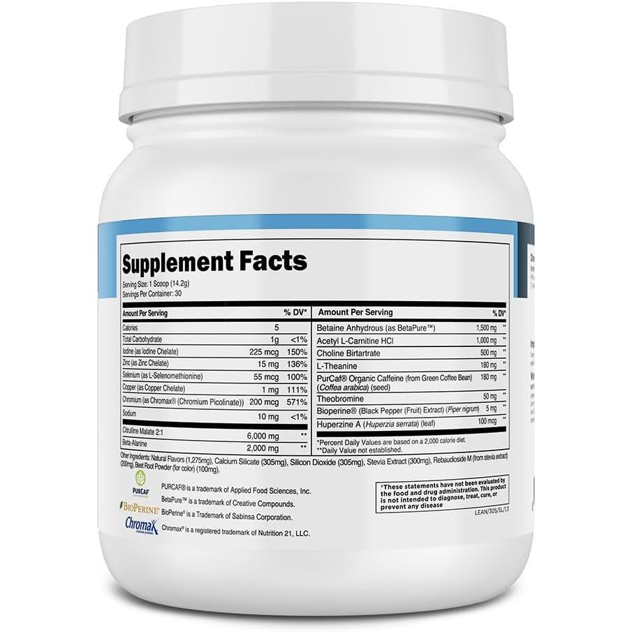 Transparent Labs LEAN-N101 Nutrition