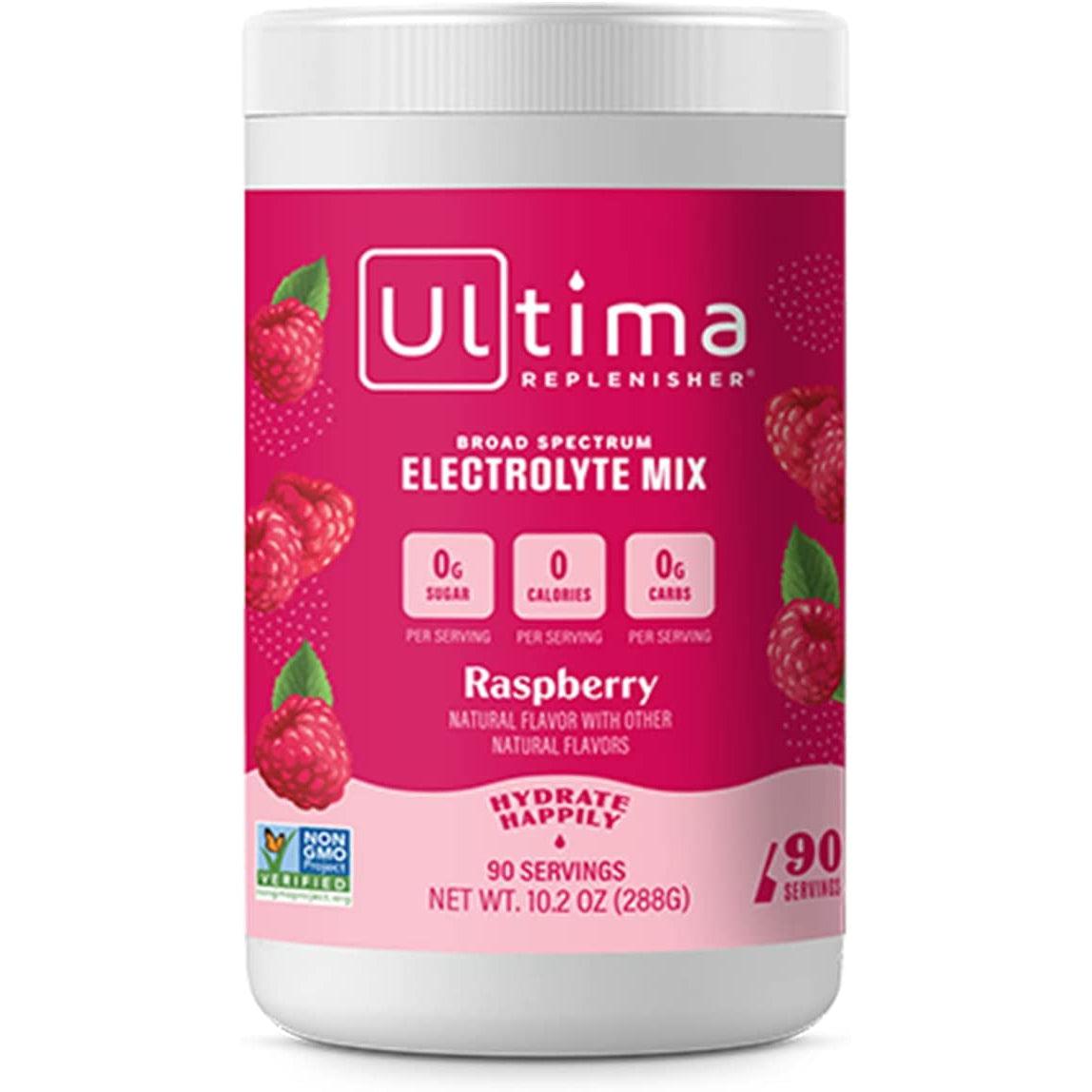 Ultima Replenisher Electrolyte Drink Mix-90 servings-Raspberry-N101 Nutrition