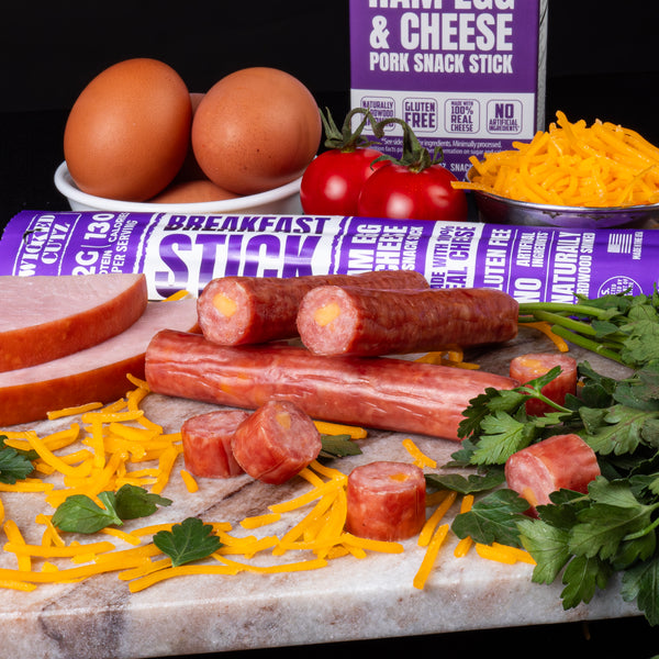 Wicked Cutz Ham Egg & Cheese Pork Snack Stick-N101 Nutrition