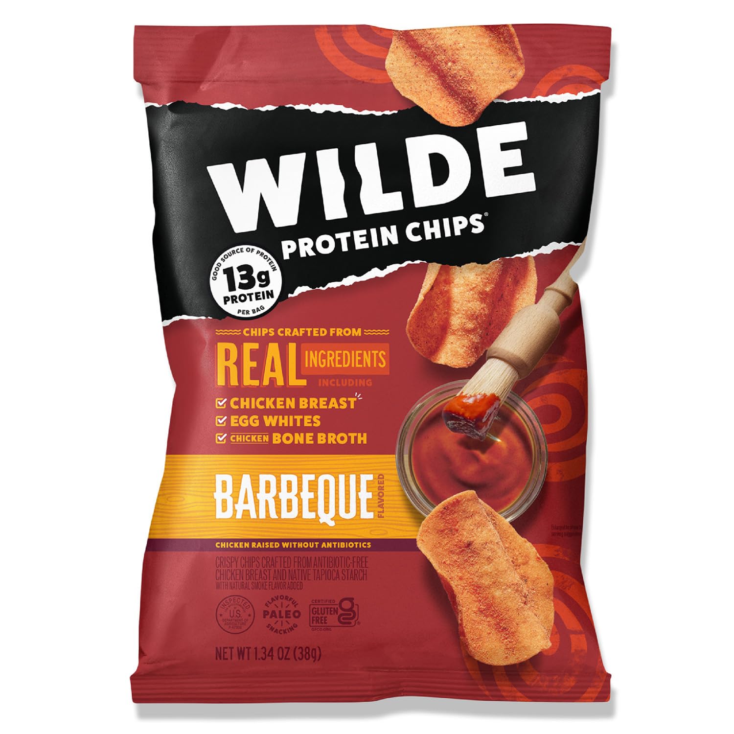 Wilde Protein Chips-Bag (38 g)-Barbeque-N101 Nutrition
