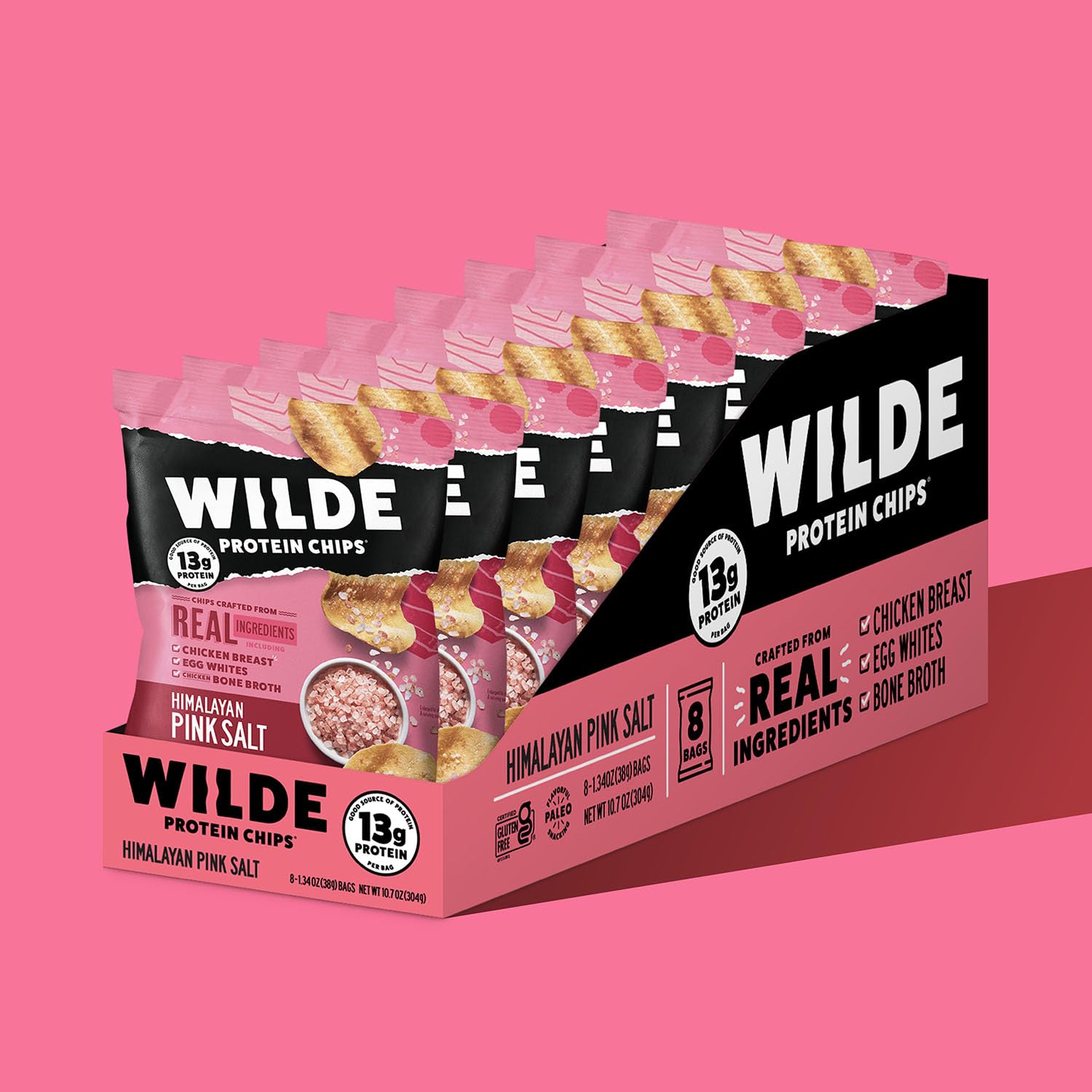 Wilde Protein Chips-Box (8 bags)-Himalayan Pink Salt-N101 Nutrition