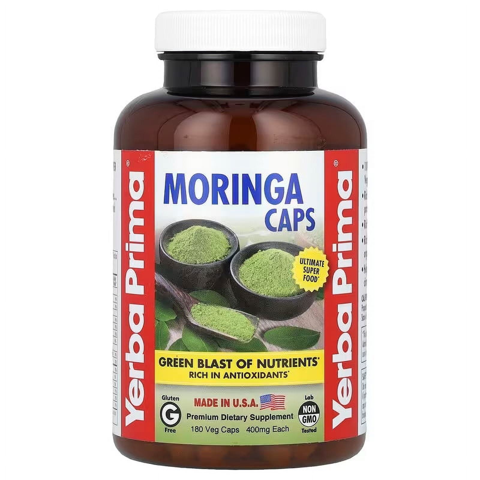 Yerba Prima Moringa Caps-180 veg caps-N101 Nutrition