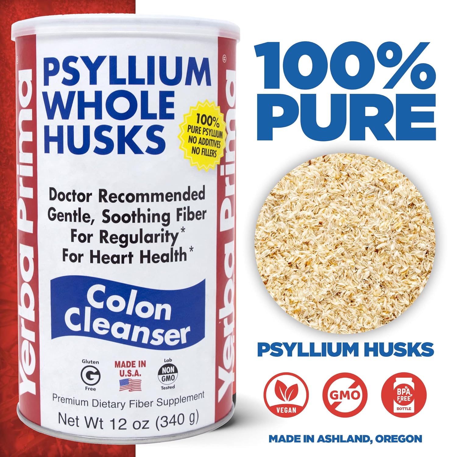 Yerba Prima Psyllium Whole Husks-N101 Nutrition