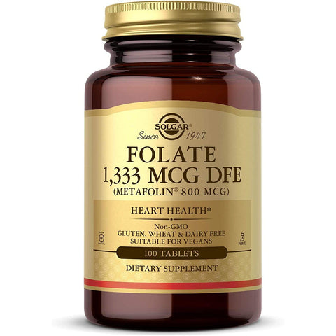 Solgar Folate 1,333 mcg DFE (Metafolin® 800 mcg)-N101 Nutrition