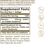 Solgar Natural Source Vitamin E 670 mg (1000 IU)-N101 Nutrition