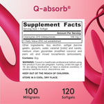 Jarrow Formulas Q-absorb Co-Q10 100 mg-N101 Nutrition