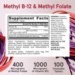 Jarrow Formulas Methyl B-12 & Methyl Folate Lemon-N101 Nutrition