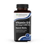 LifeSeasons Vitamin D3 Quick Melts 25 mcg (1000 IU)-N101 Nutrition