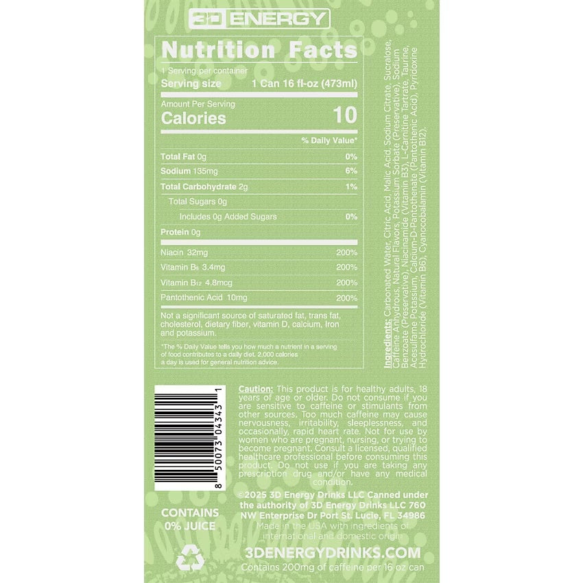 3D Energy Drink-N101 Nutrition