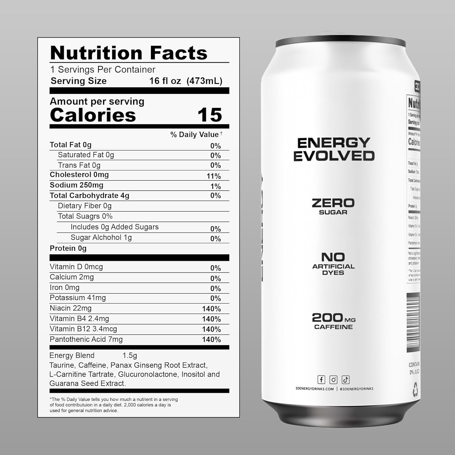 3D Energy Drink-N101 Nutrition