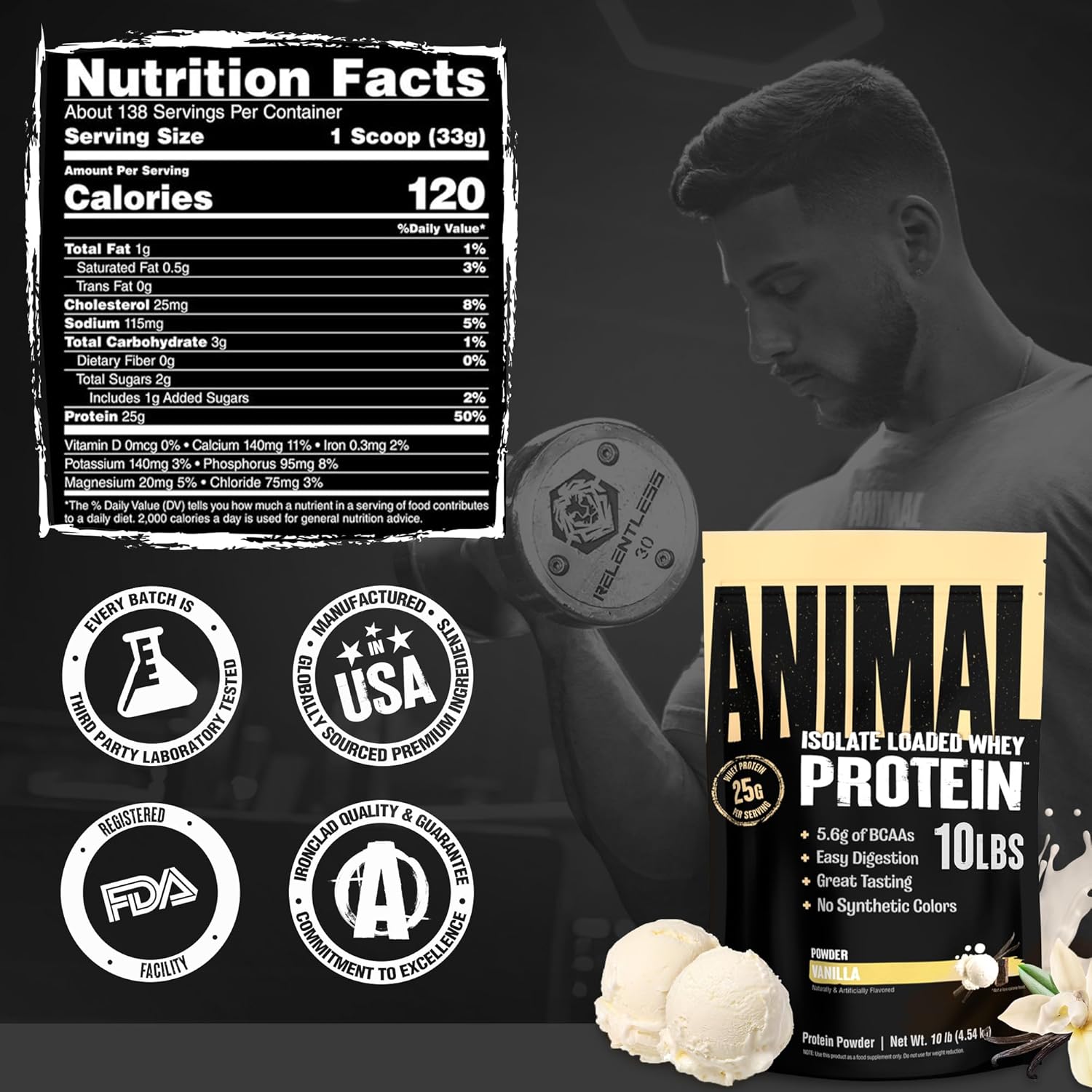 Animal Isolate Loaded Whey Protein-N101 Nutrition