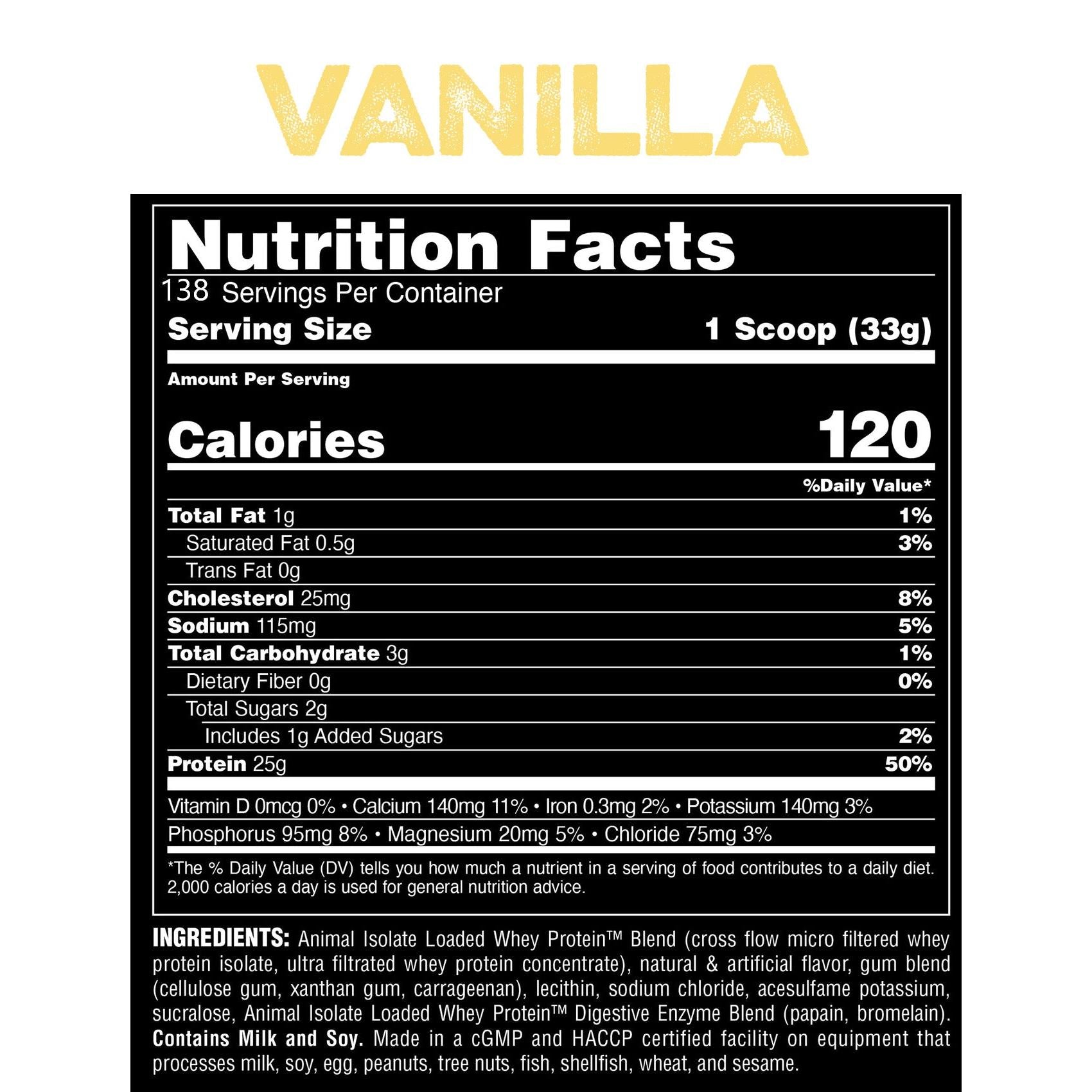 Animal Isolate Loaded Whey Protein-N101 Nutrition