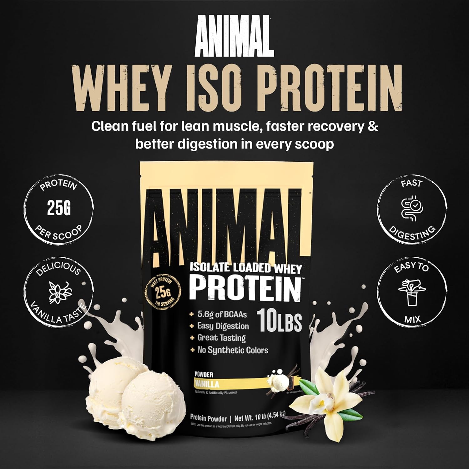 Animal Isolate Loaded Whey Protein-N101 Nutrition