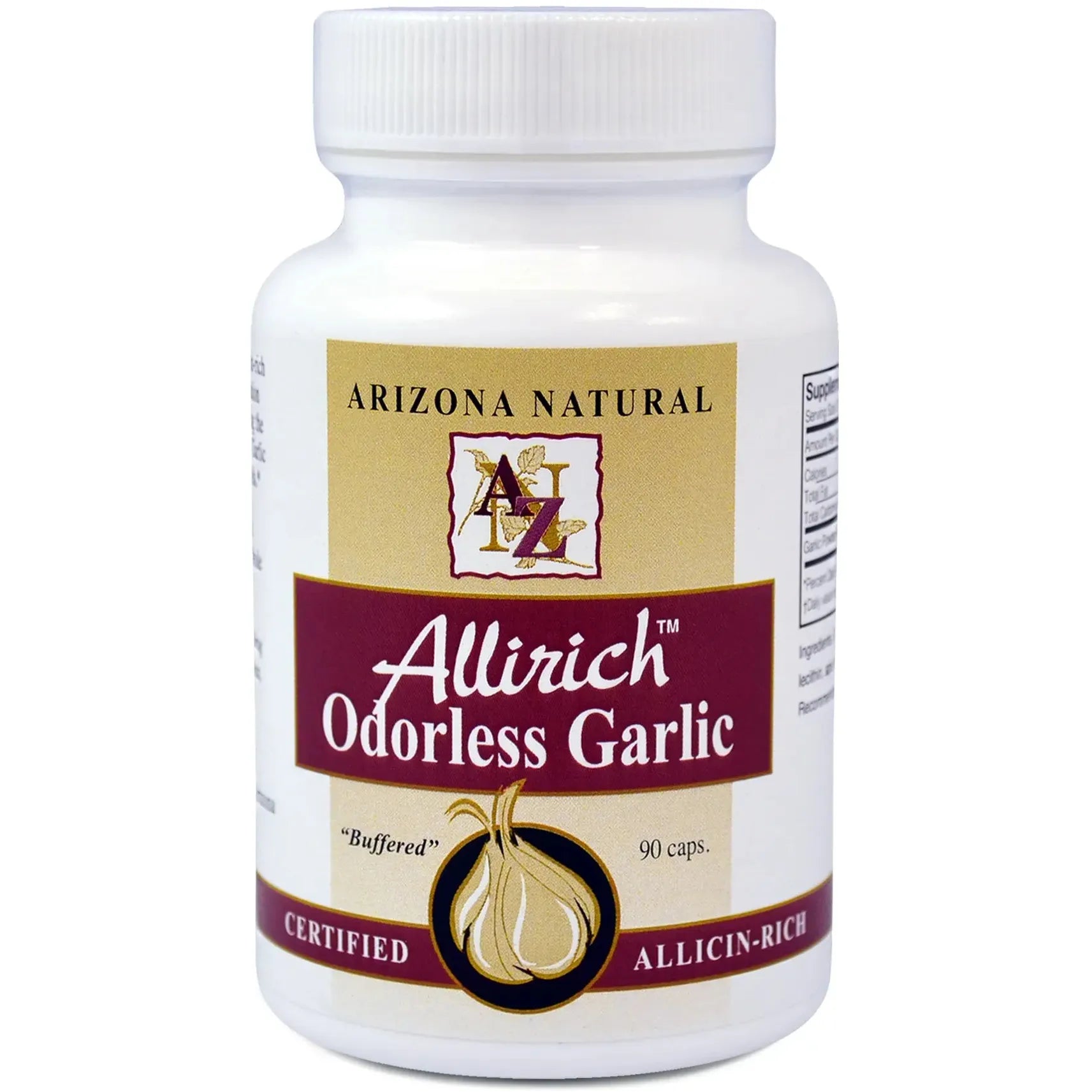 Arizona Natural Allirich™ Odorless Garlic-90 capsules-N101 Nutrition