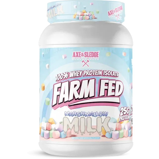 Axe & Sledge FARM FED 100% Whey Protein Isolate-28 servings-Marshmallow Milk-N101 Nutrition