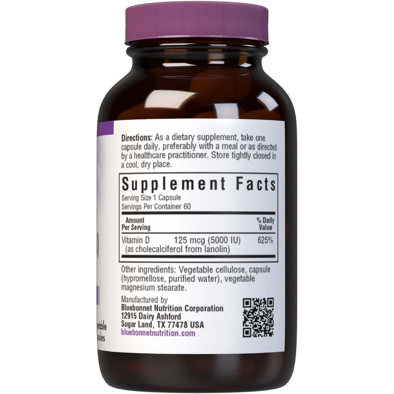 Bluebonnet Vitamin D3 5000 IU-N101 Nutrition