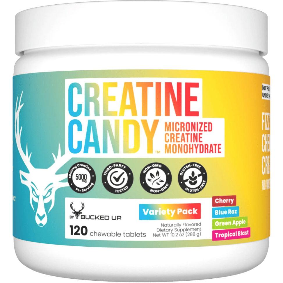 Bucked Up Creatine Candy-120 chewable tablets-Variety Pack-N101 Nutrition