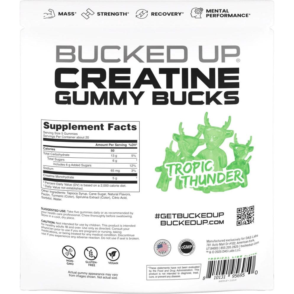 Bucked Up Creatine Gummy Bucks (New & Improved)-N101 Nutrition