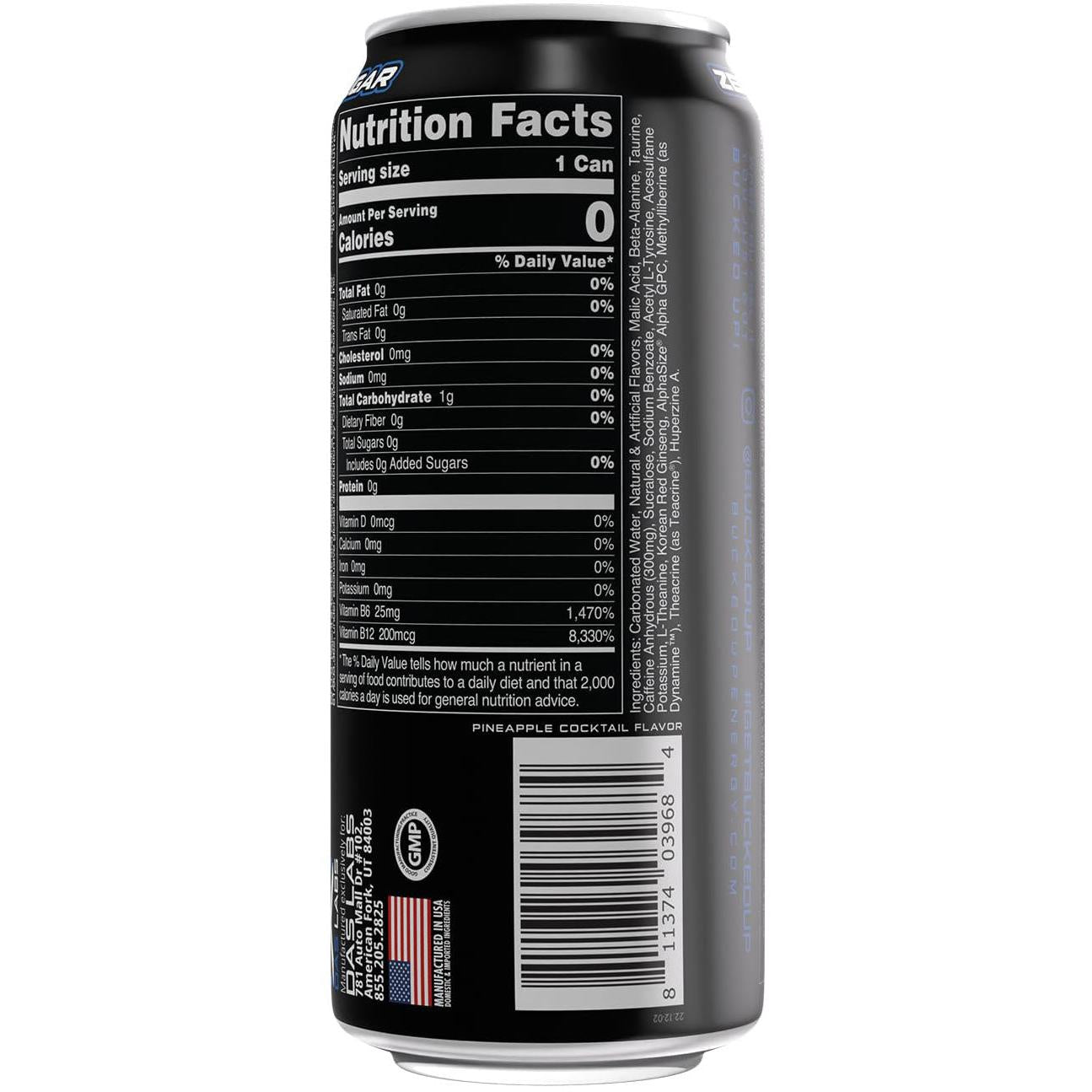 Bucked Up Energy RTD-N101 Nutrition