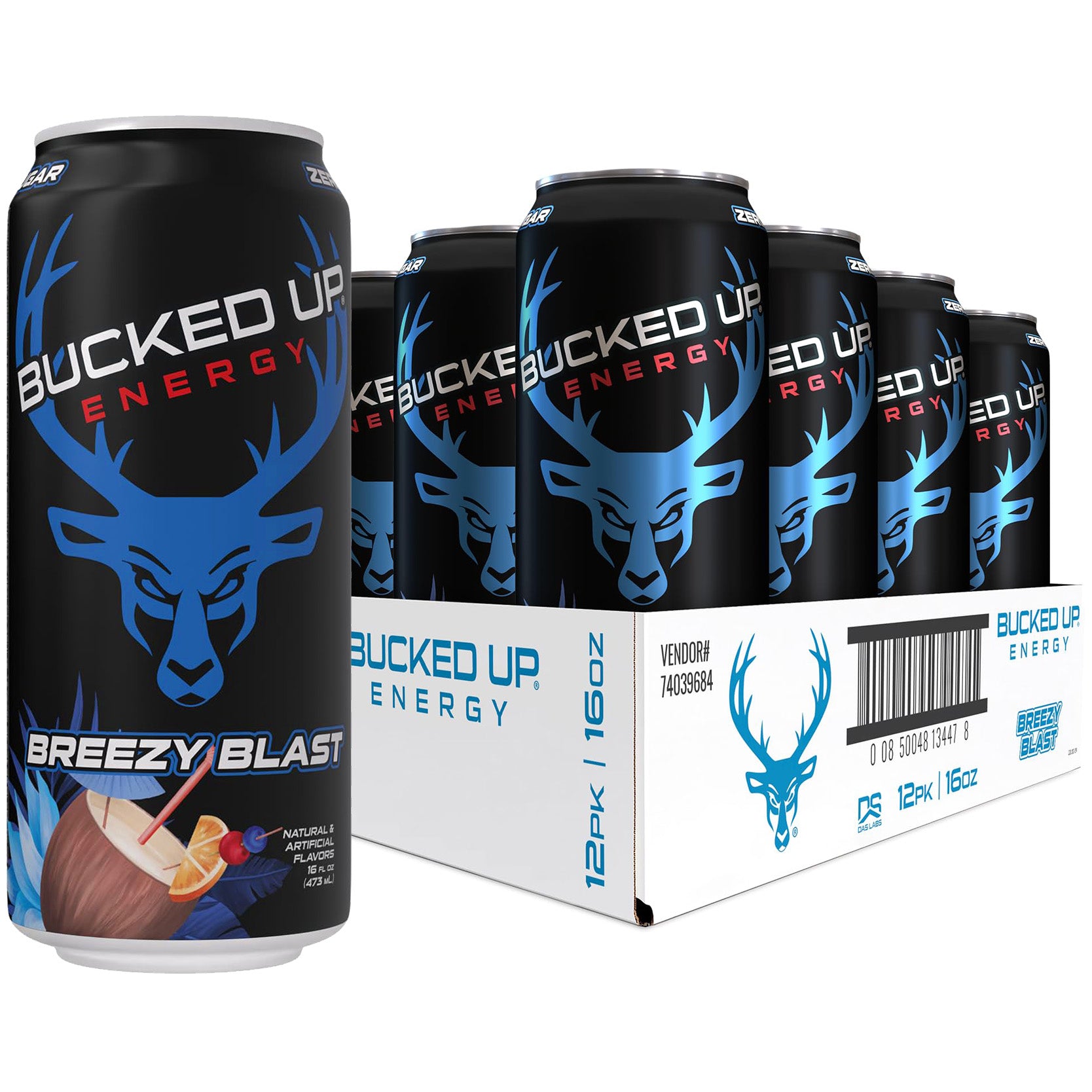 Bucked Up Energy RTD-Case (12 cans)-Breezy Blast-N101 Nutrition