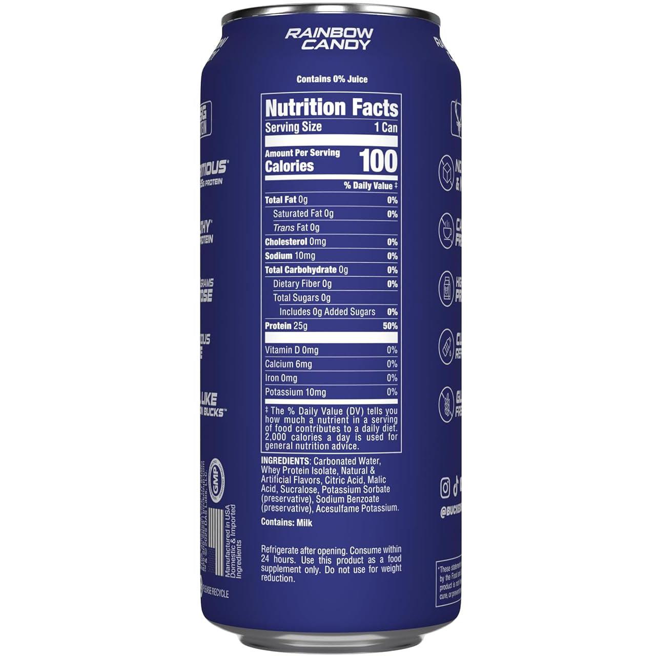 Bucked Up Lightly Carbonated Protein RTD-N101 Nutrition