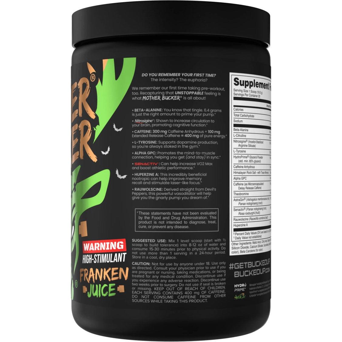Bucked Up Mother Bucker-N101 Nutrition