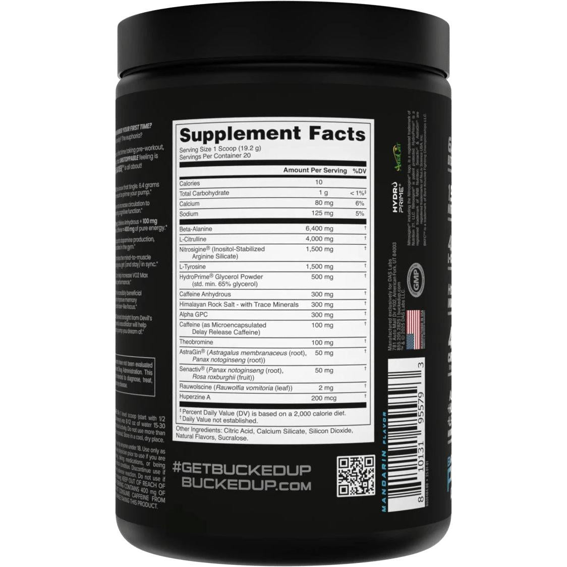 Bucked Up Mother Bucker-N101 Nutrition