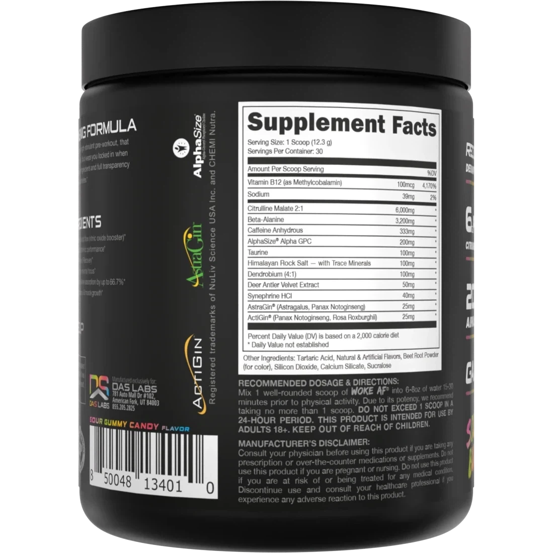 Bucked Up WOKE AF-N101 Nutrition