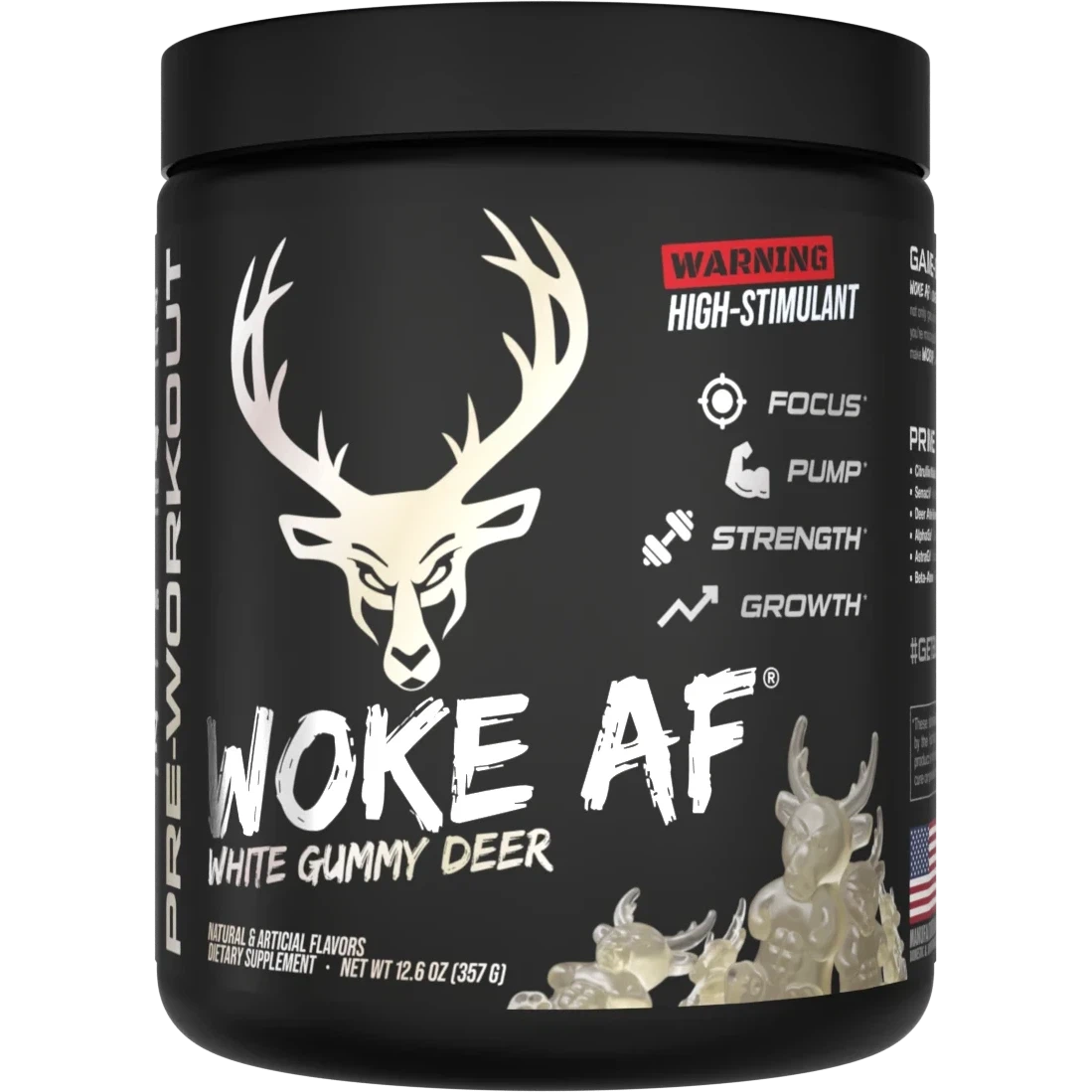 Bucked Up WOKE AF-30 servings-White Gummy Deer-N101 Nutrition