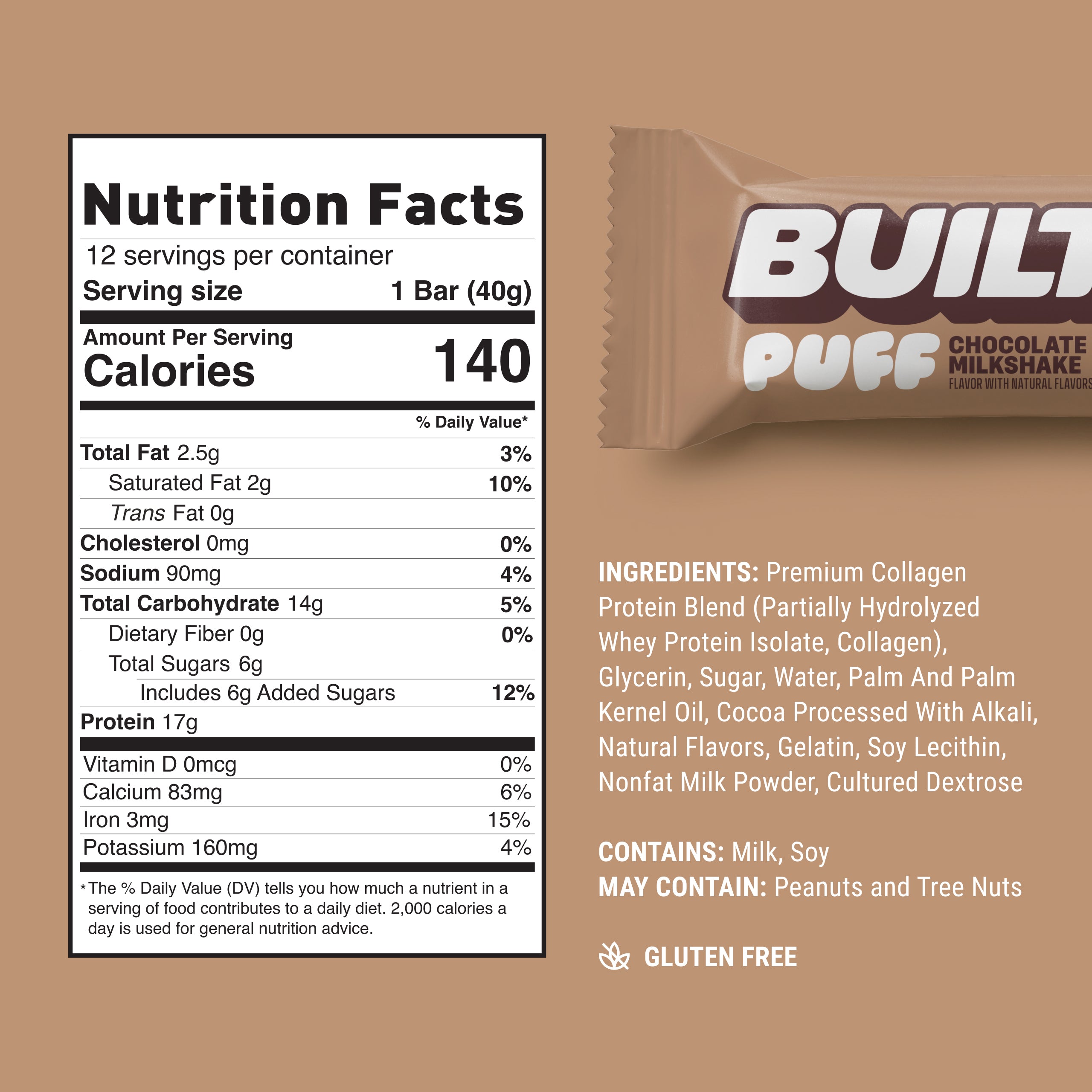 BUILT Puff Bar-N101 Nutrition