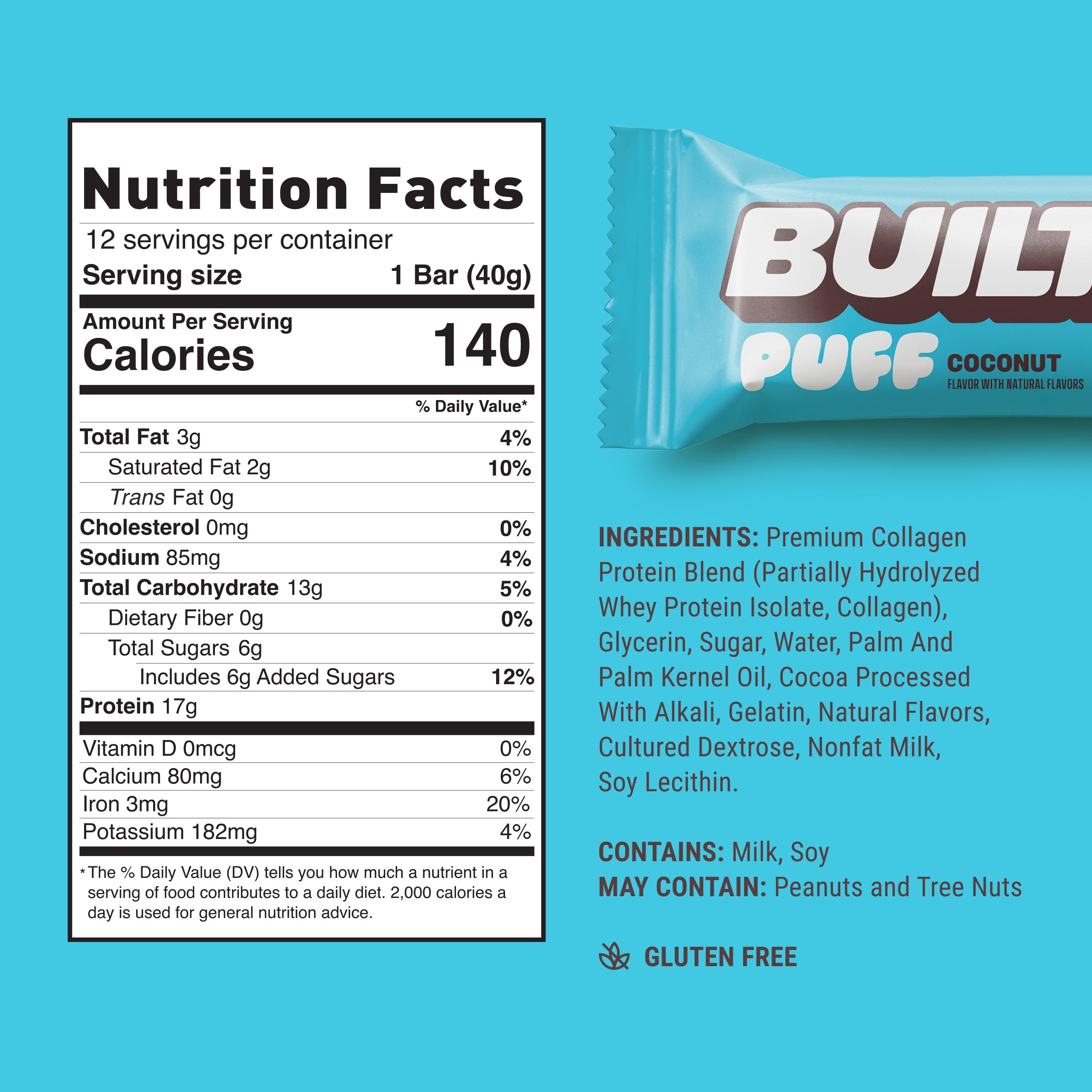 BUILT Puff Bar-N101 Nutrition