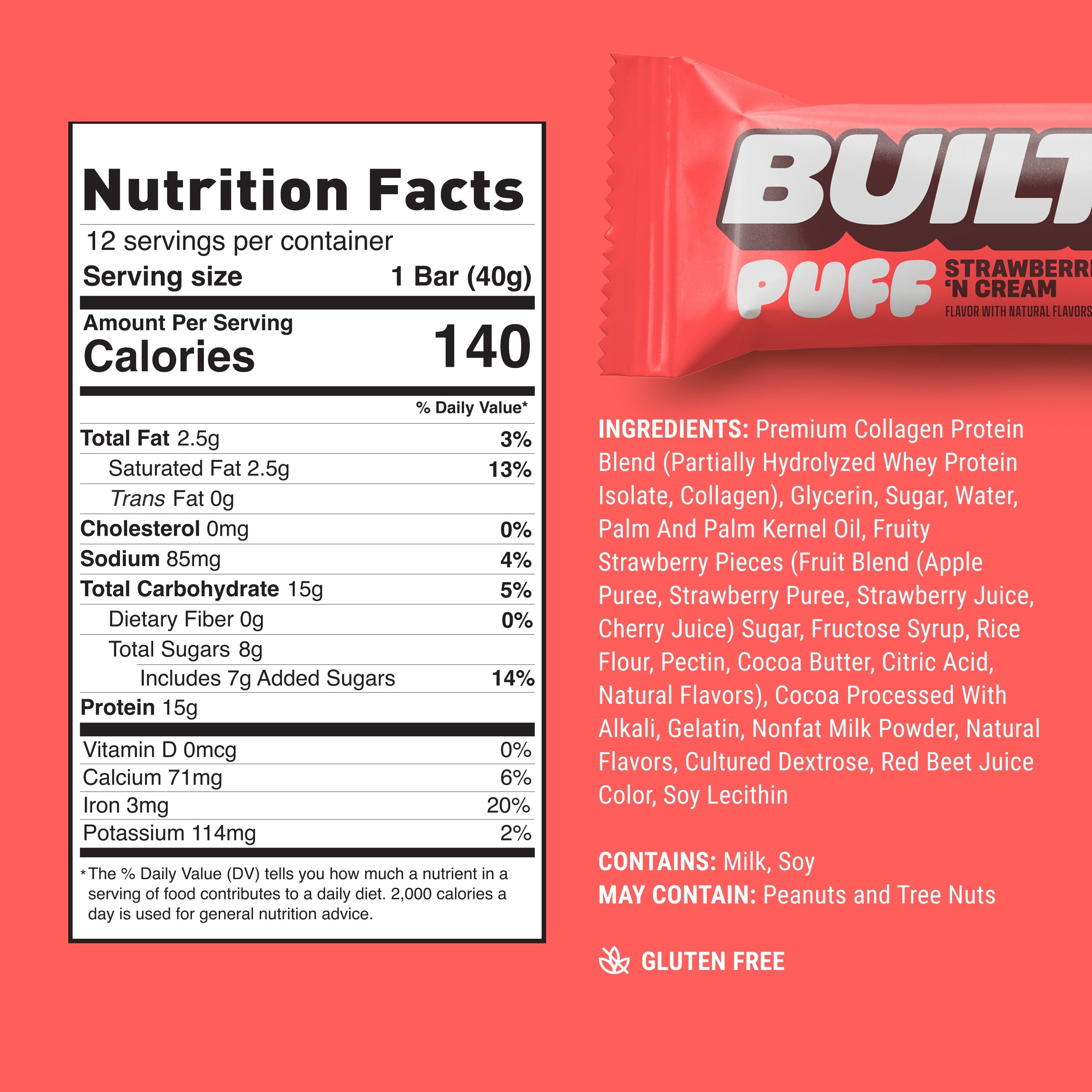BUILT Puff Bar-N101 Nutrition